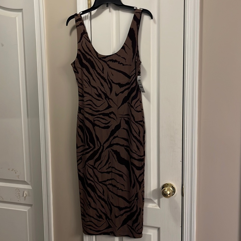 NWT. Bar 111 /body con tank dress. Chelsea Zebra size small.